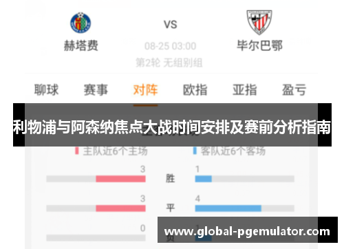 利物浦与阿森纳焦点大战时间安排及赛前分析指南 利物浦与阿森纳焦点大战时间安排及赛前分析指南